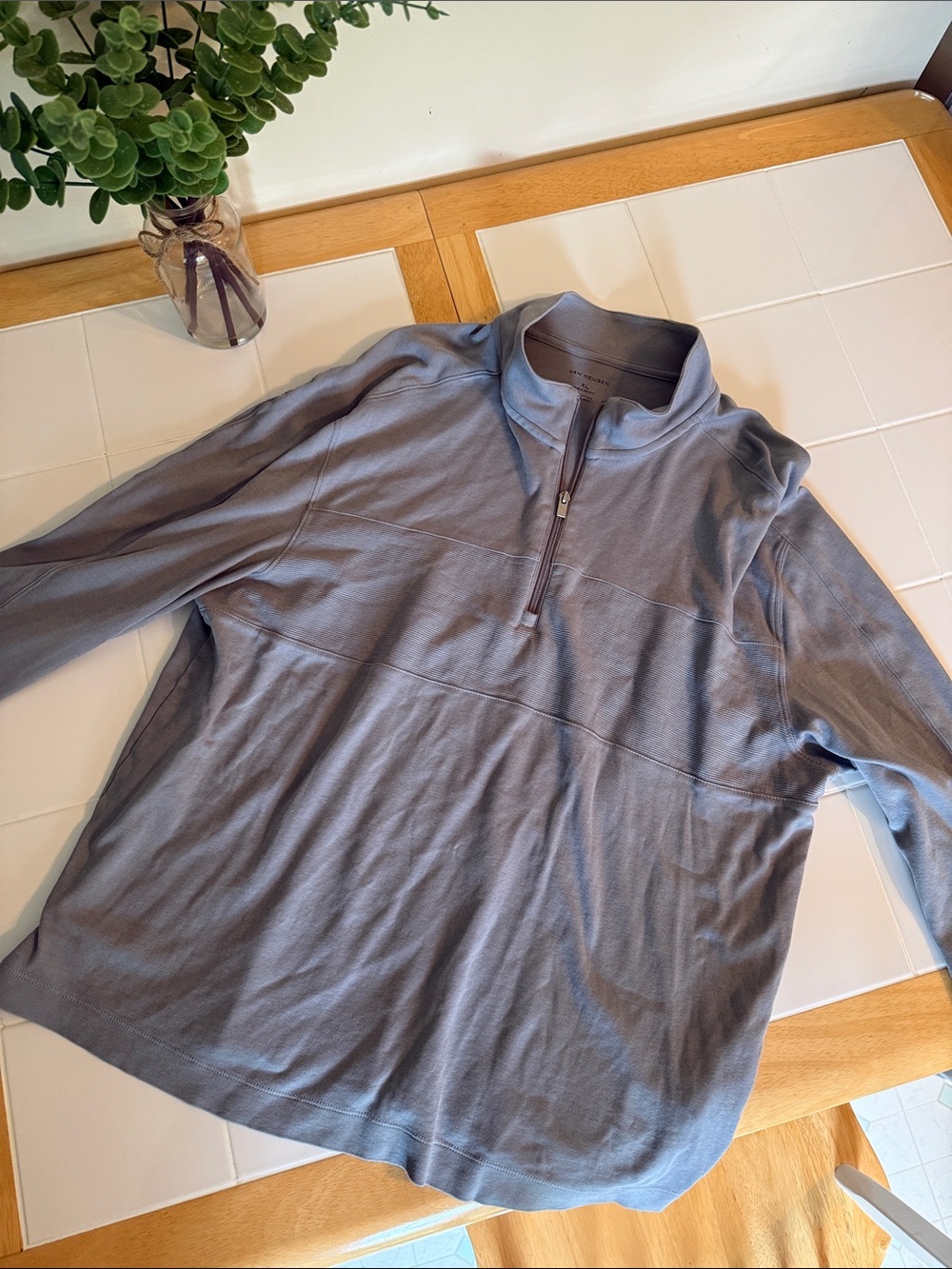 Van Heusen Men’s Long Sleeve 3 1/4 Zip Long Sleeve Shirt